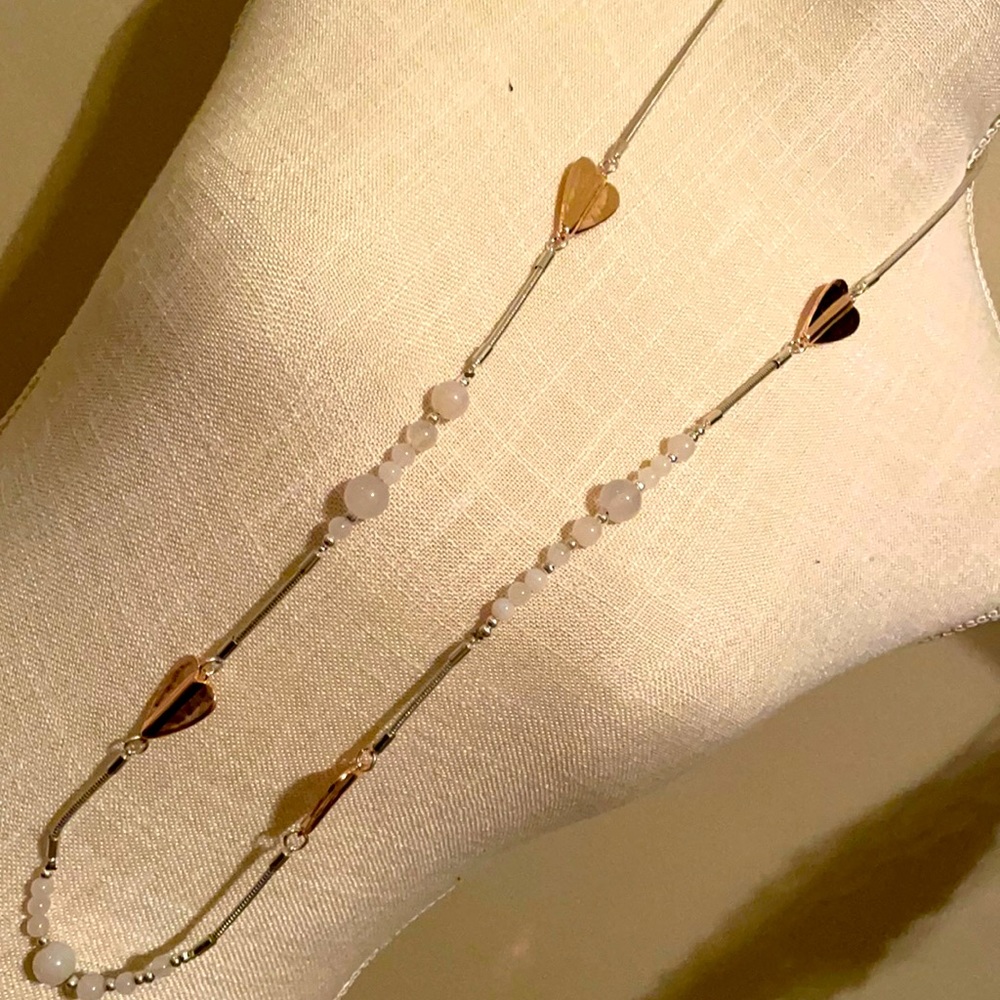 Hearts/Beaded Serpentine Necklace